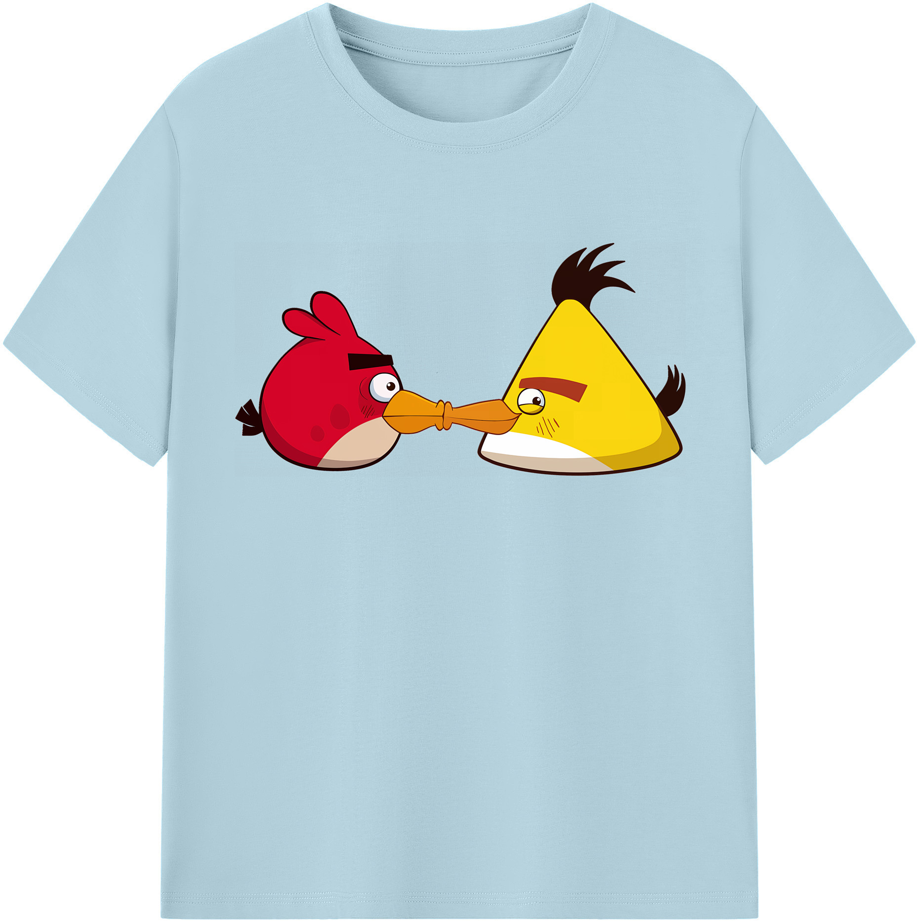 （画像用） Angry Birds アングリーバード 綿100％半袖Tシャツ（フロントプリント）